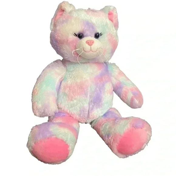 Build-A-Bear Pastel Swirl Kitty 16” Plush Stuffed Animal Toy - Picture 1 of 7